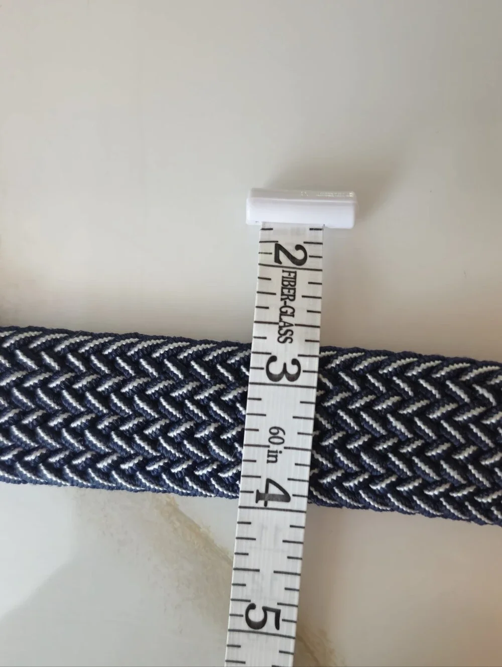 Roostas Ponte Vedra Belt Mens M 33-38 Navy White Woven Stretch Golf Preppy